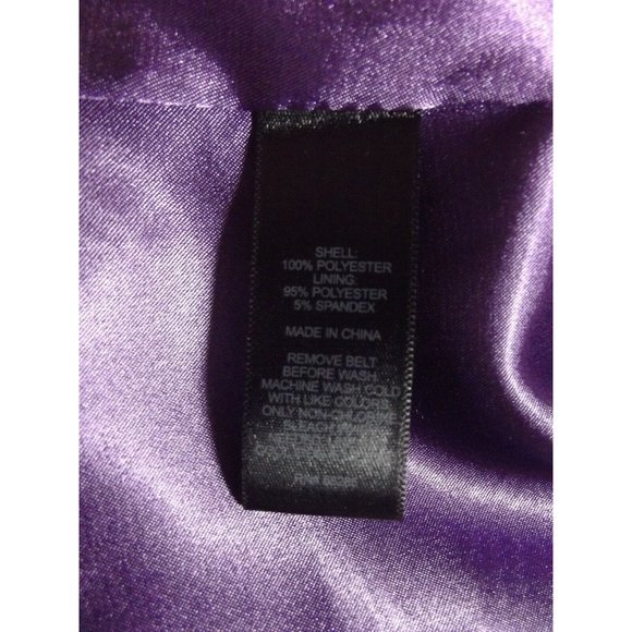 EXPRESS X-Small Purple & Black Sleeveless Keyhole Elastic Waist Dress (XS 0-2) - Picture 9 of 10